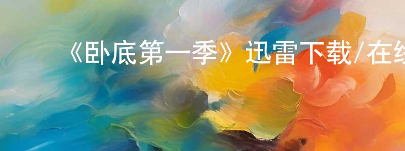 陈慕华的动漫综艺大全,《卧底第一季》迅雷下载/在线观看-犯罪历史-美剧天堂